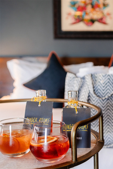 A bedroom at the Ginger Pig, Hove